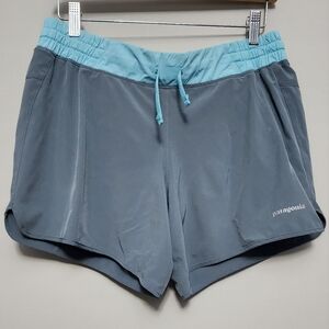 Patagonia Gray and Blue Athletic Shorts for Performance Size Medium
